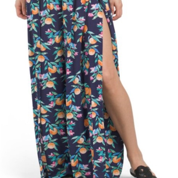 SUNSHINE 79 Peaches Wrap Cover-up Wide Leg Slit Pants. Size S - Picture 3 of 6